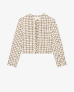 Veste Col Rond En Tweed Giovana