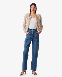 Veste Col Rond En Tweed Giovana