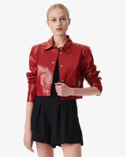 Veste En Cuir Verni Devta