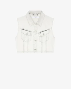 Veste En Jean Sans Manches Clodi