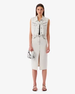 Veste En Jean Sans Manches Clodi