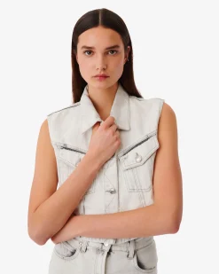 Veste En Jean Sans Manches Clodi