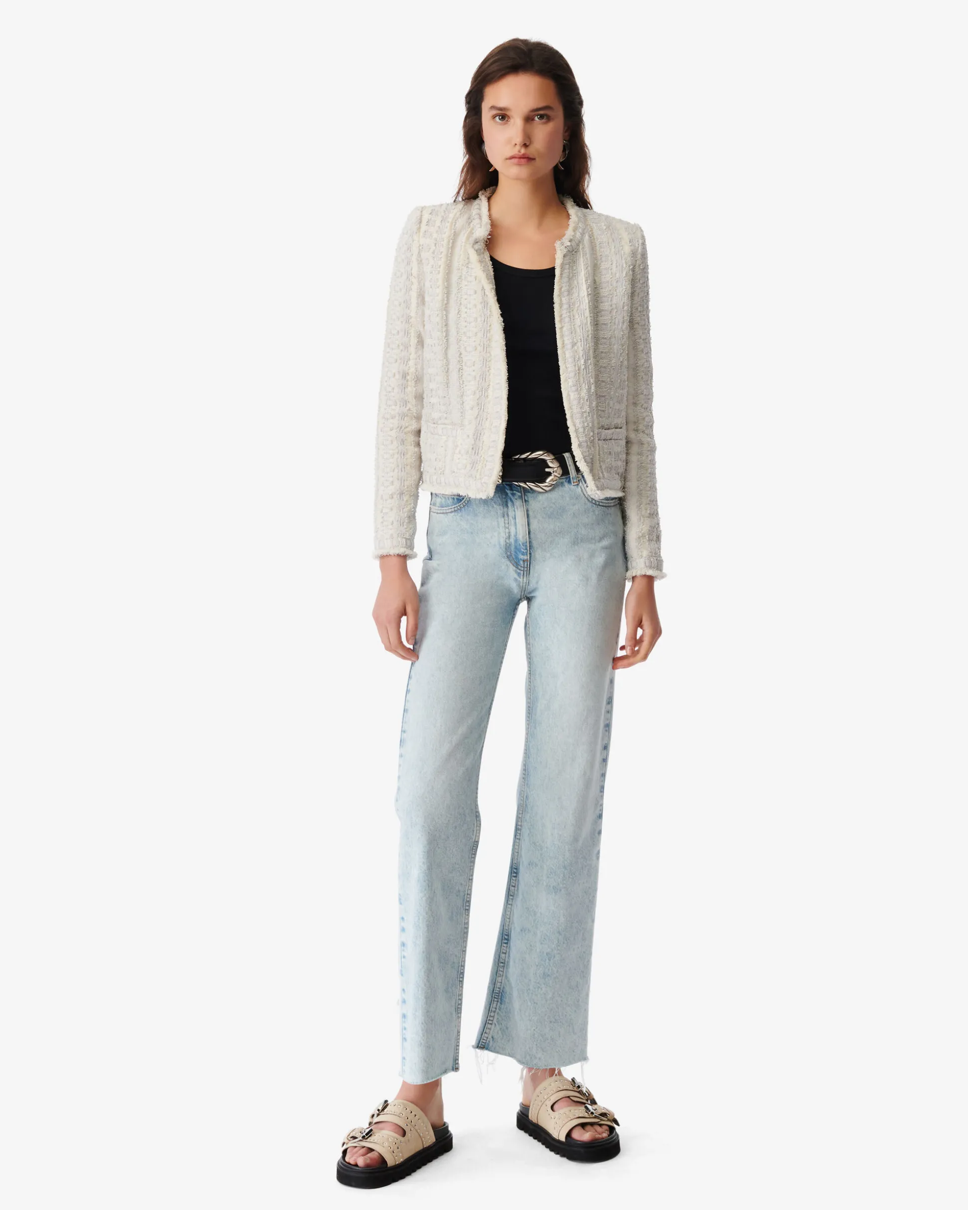 Veste En Tweed Col Rond Sorayan