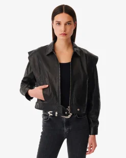 Veste Stucturee En Cuir Fabia