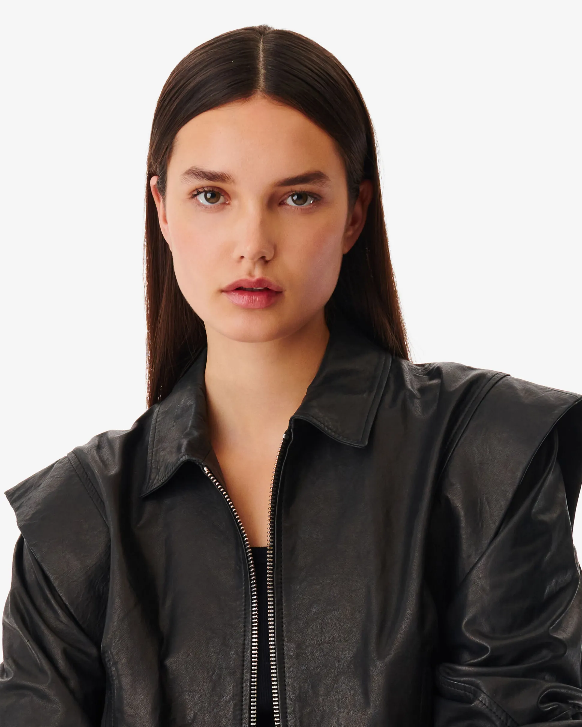 Veste Stucturee En Cuir Fabia